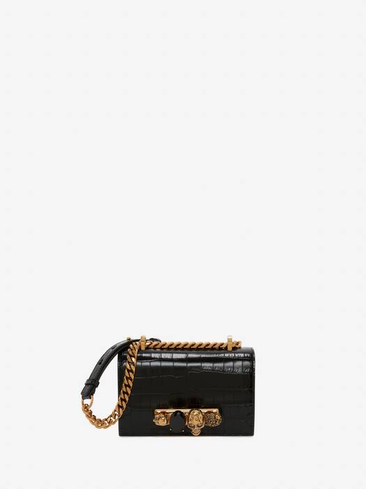 【関税&送料込】Alexander Mcqueen Black Leather Satchel Cros Alexander McQueen Satchel Crossbody Bag | Black | FARFETCH