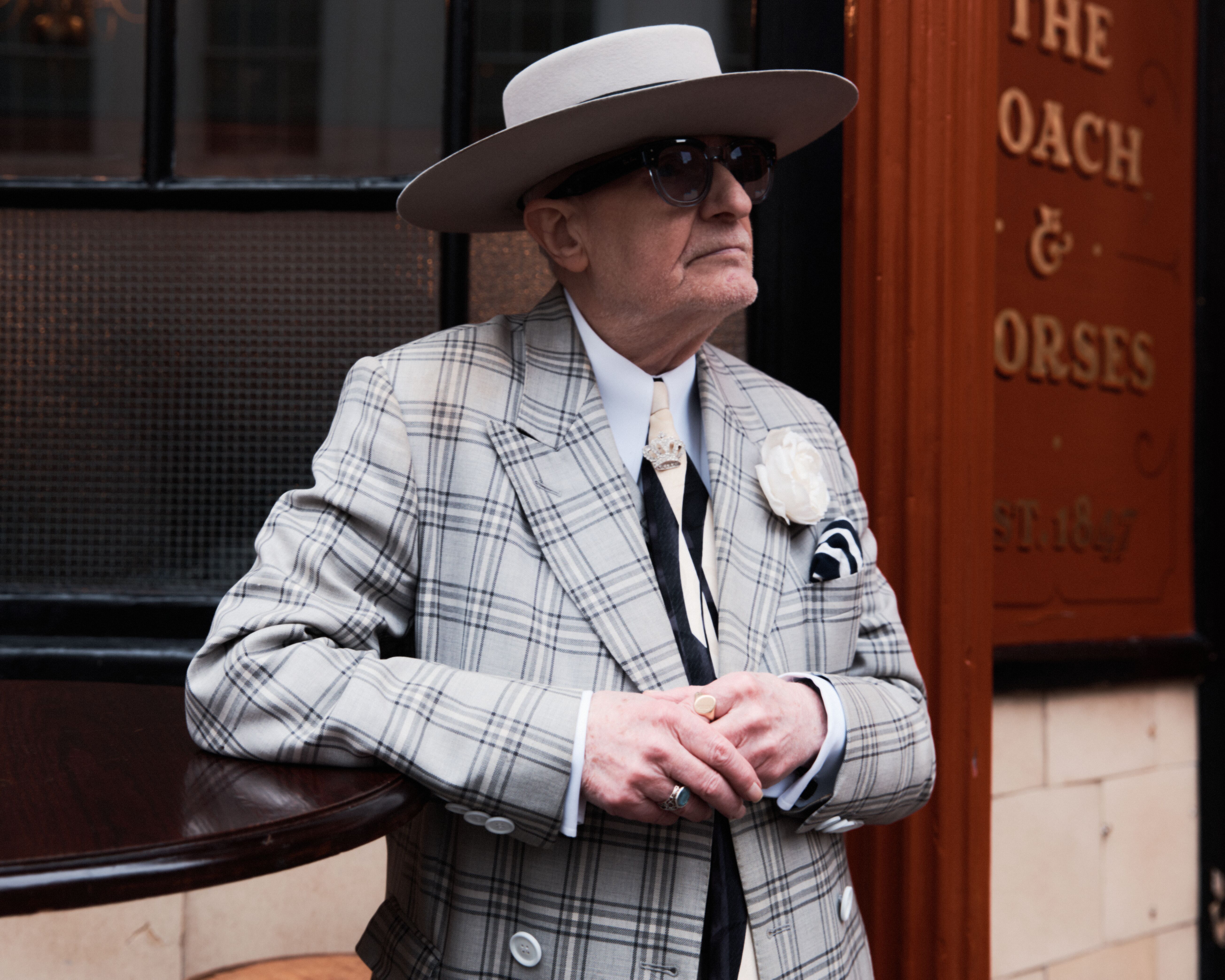 George Skeggs on set for McQueen Autumn Winter 2025 Pre Collection set