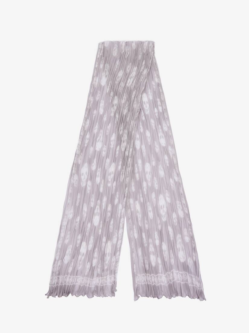 Pleated Skull Scarf | Alexander McQueen - image 1