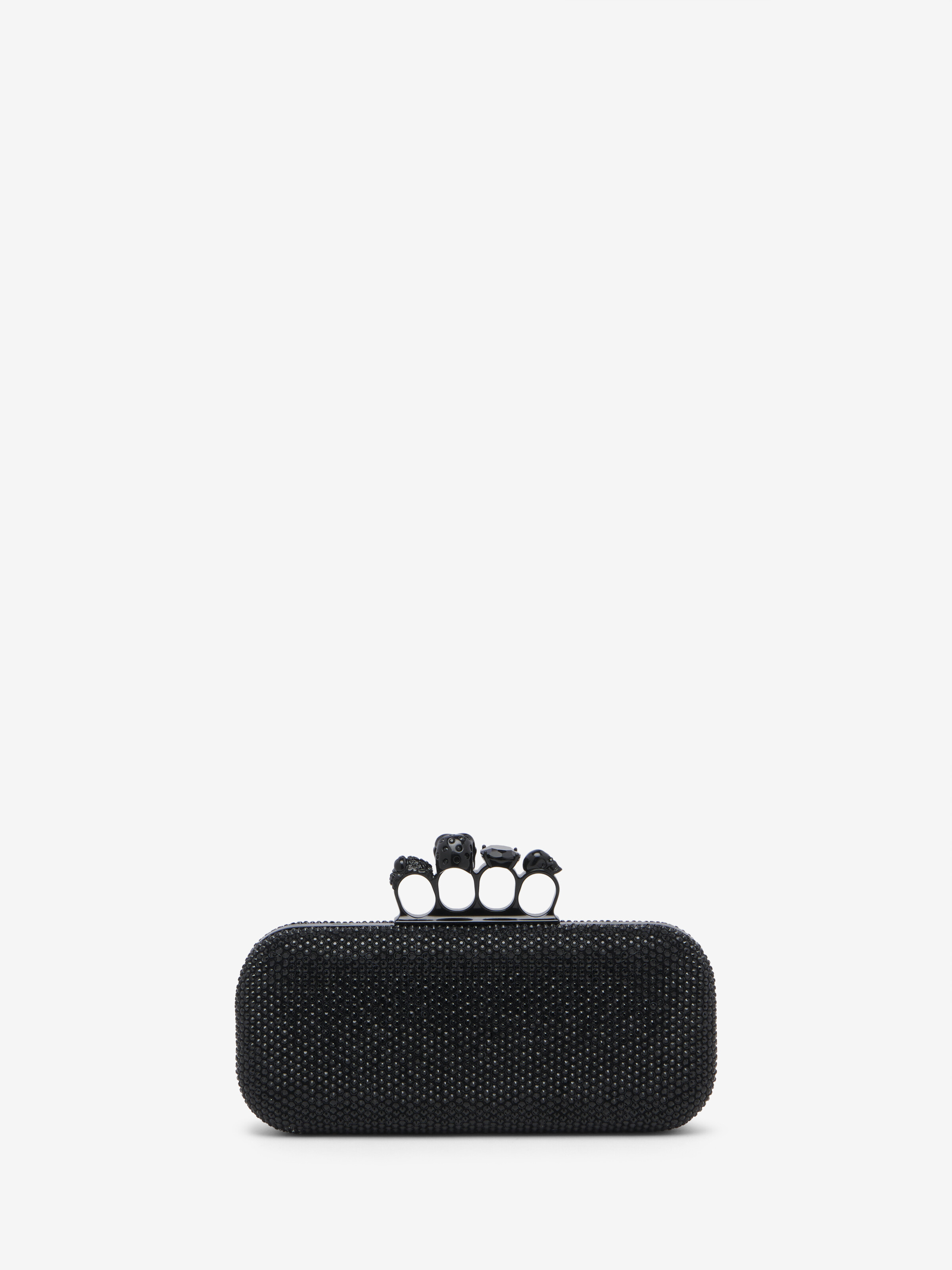 Longue minaudière Knuckle pour Femme en Noir in Cuir de veau | Alexander McQueen - image 4