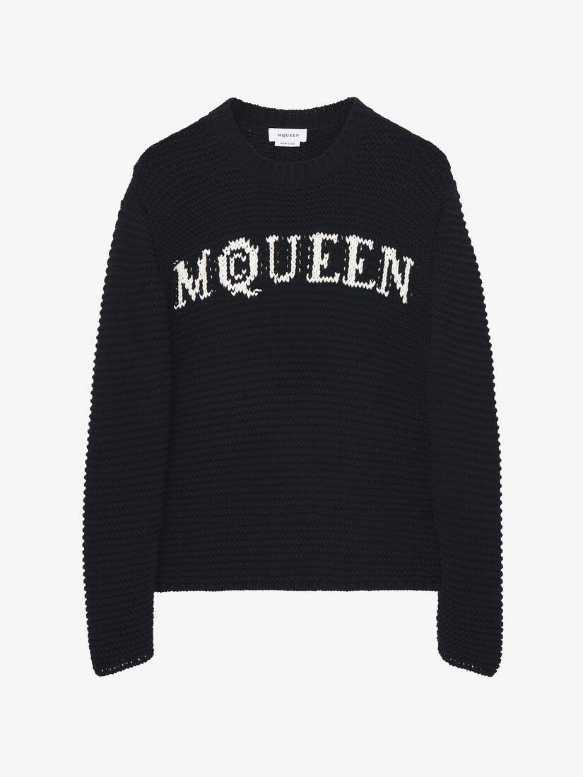 McQueen Logo Textured Jumper | Alexander McQueen - image 1