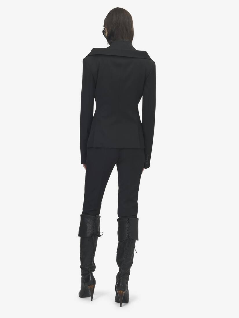 Jackett mit freien Schultern und Gurtbandetails | Alexander McQueen - image 4