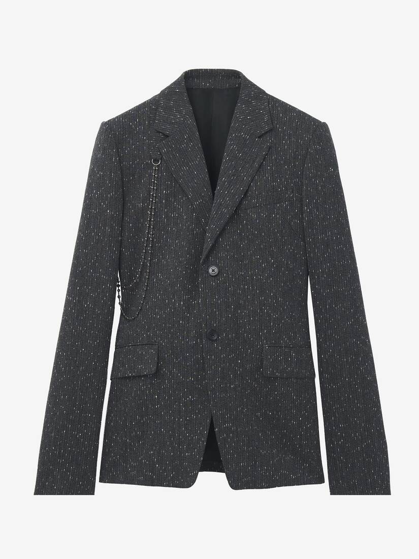 Flecked Pinstripe Single-breasted Jacket | Alexander McQueen - image 1