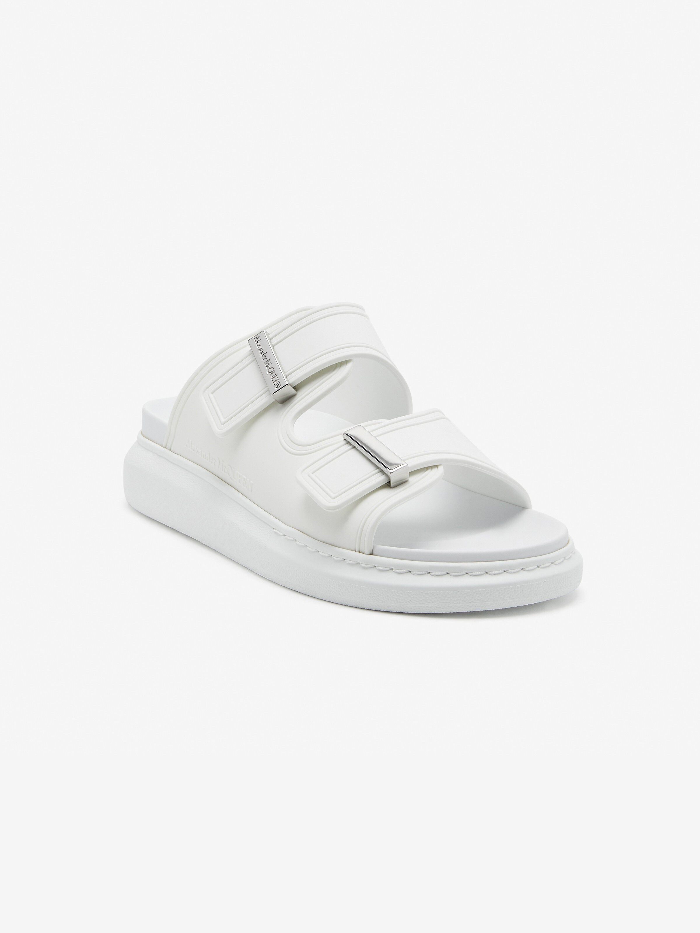 Men's Oversized Hybrid Slide in Ivory in Rubber | Alexander McQueen - image 4