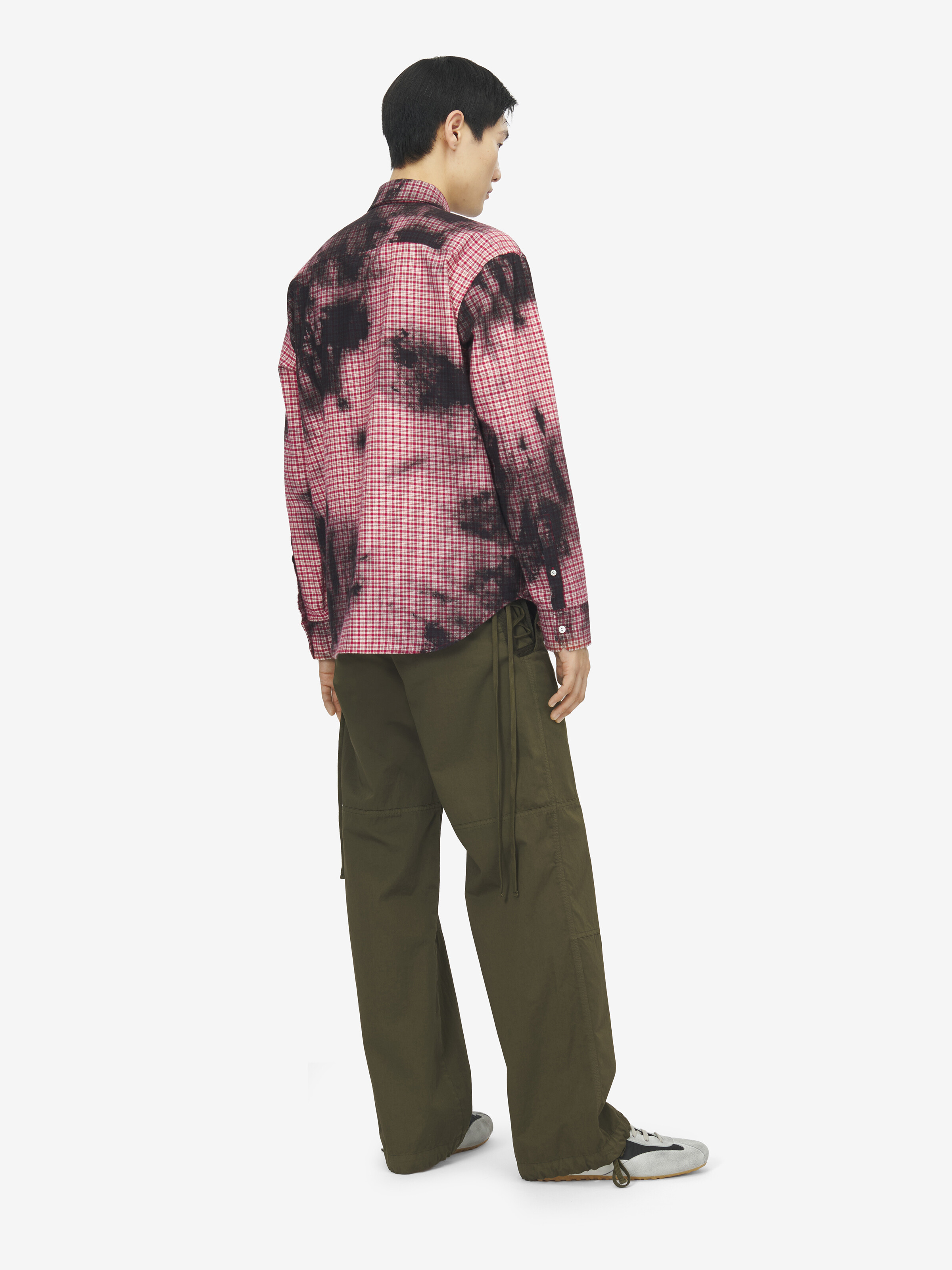 Chemise en flanelle dégradée à carreaux pour Homme en Noir/Rouge in 100% Coton | Alexander McQueen - image 4