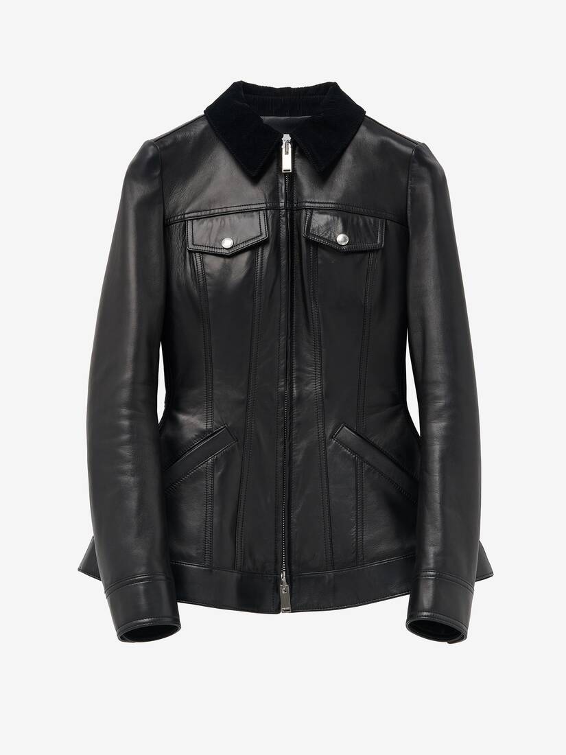Peplum Leather Jacket | Alexander McQueen - image 1
