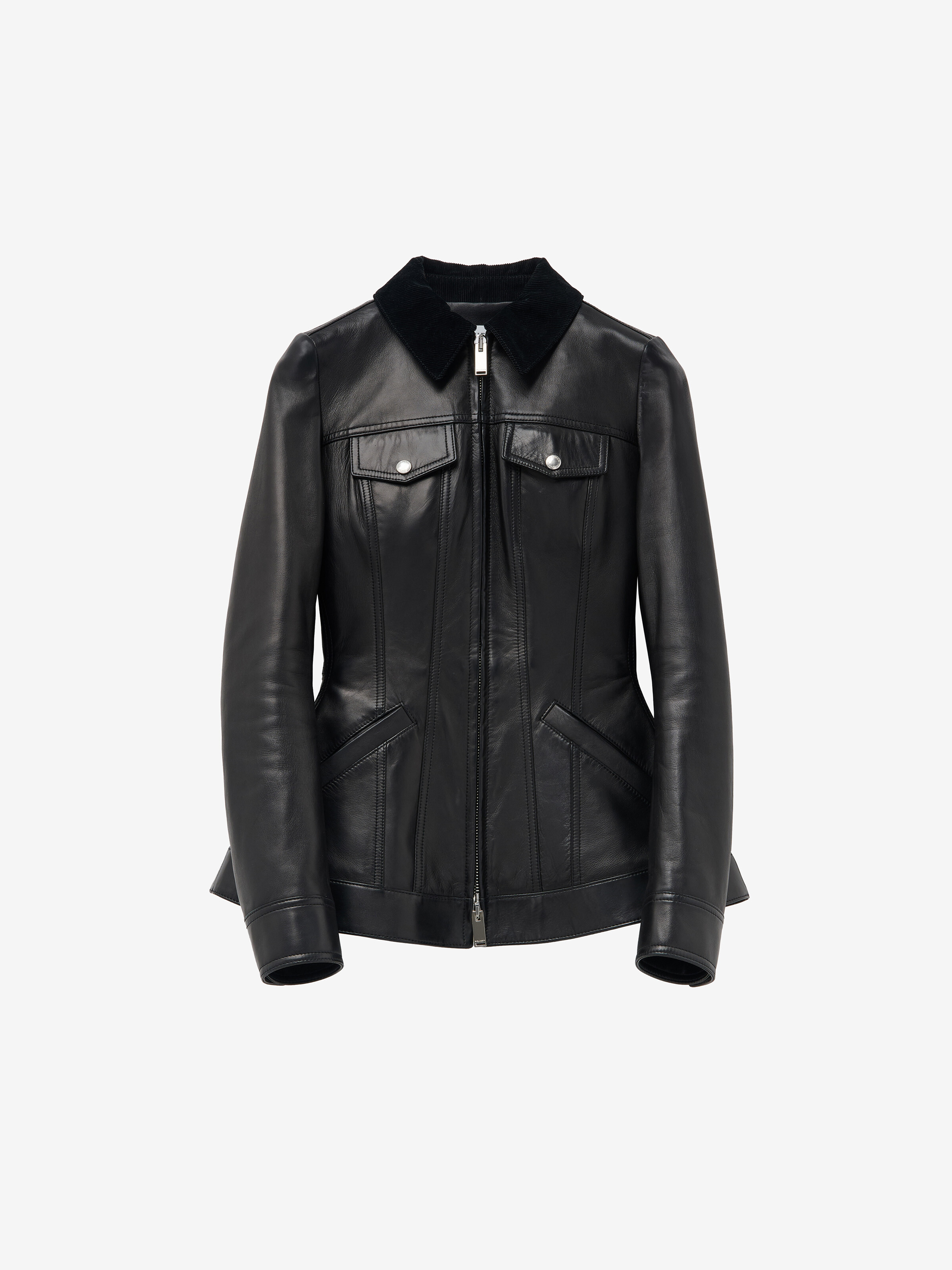 Peplum Leather Jacket