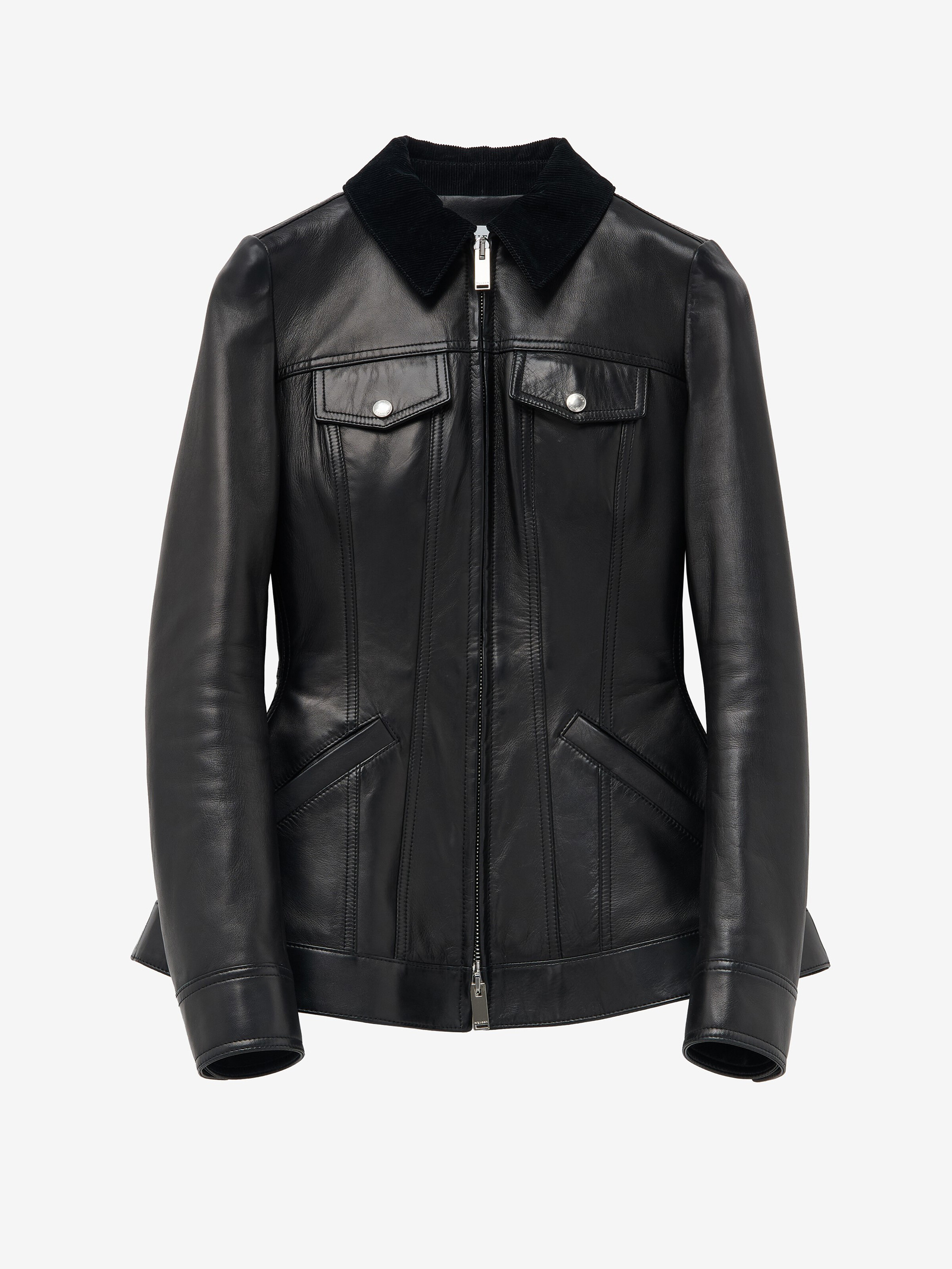 Peplum Leather Jacket