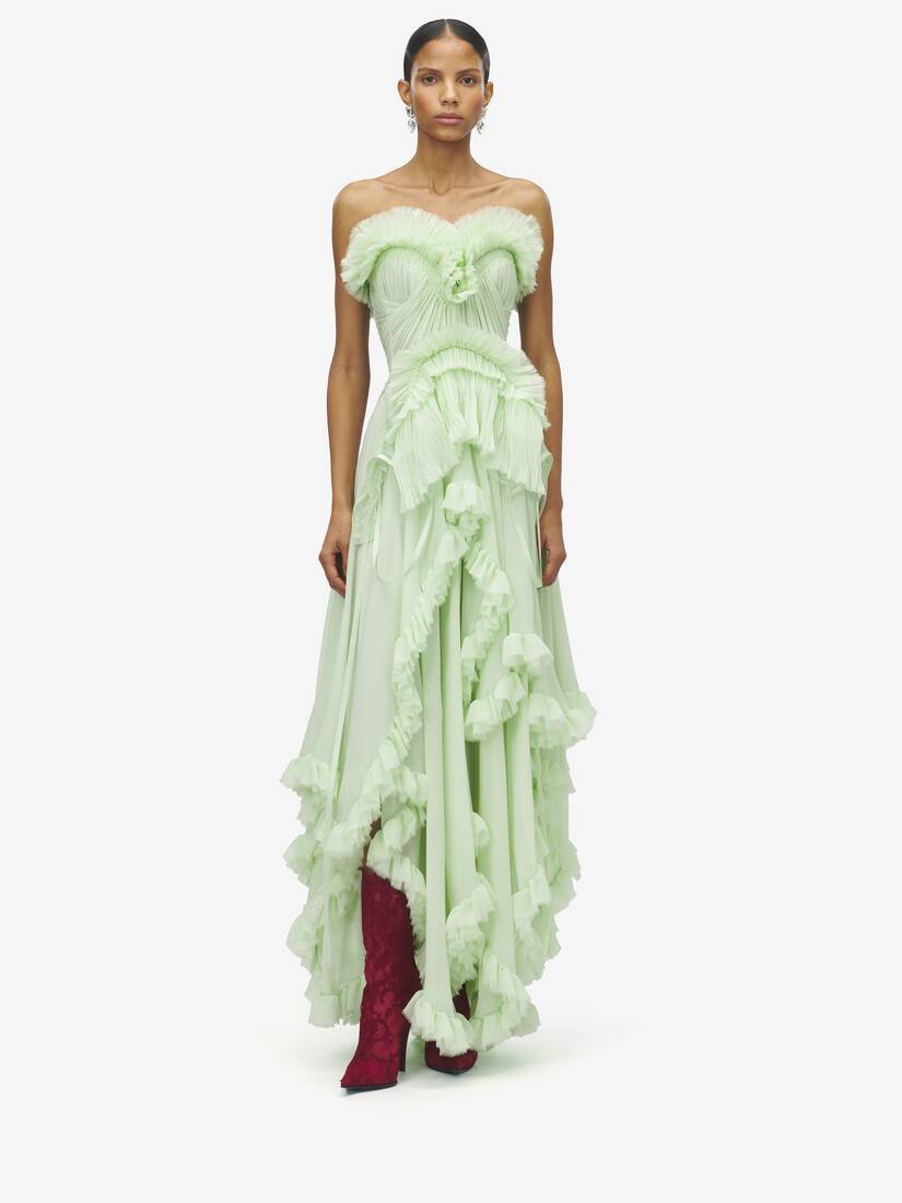 Ruffled Evening Dress