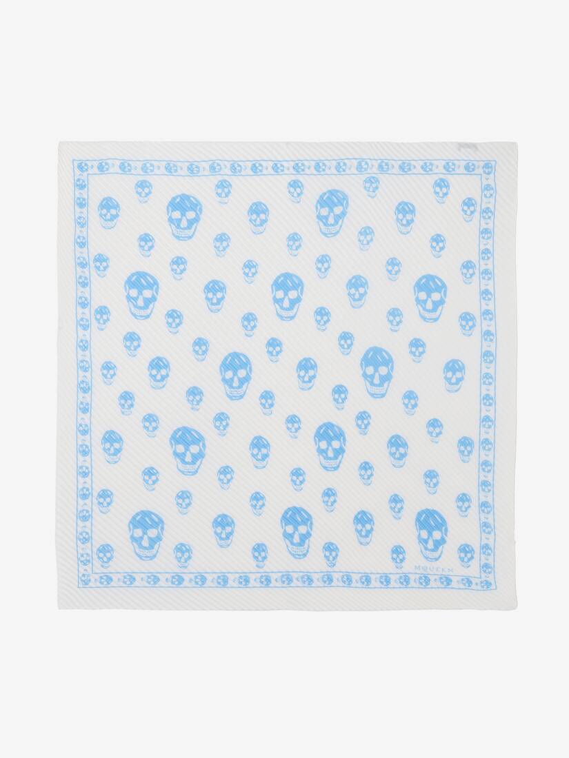 Pleated Skull Scarf | Alexander McQueen - image 1