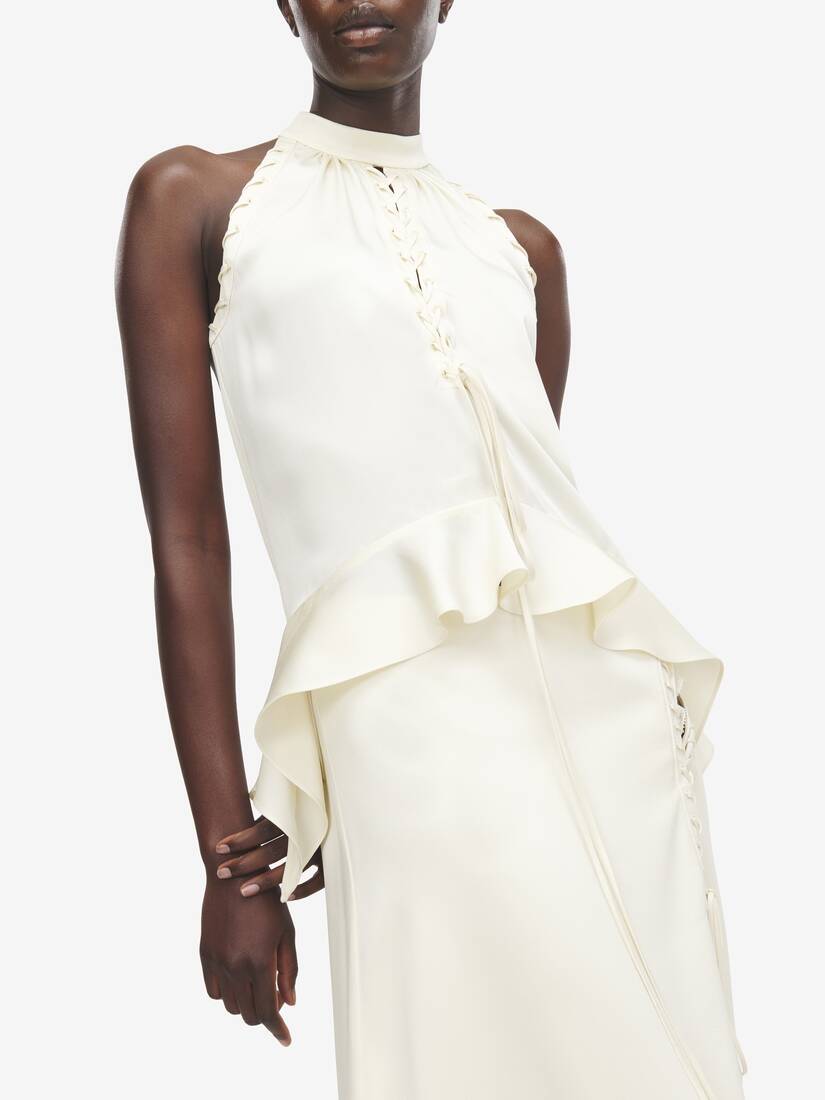 Lace-Up Halter Top | Alexander McQueen - image 5