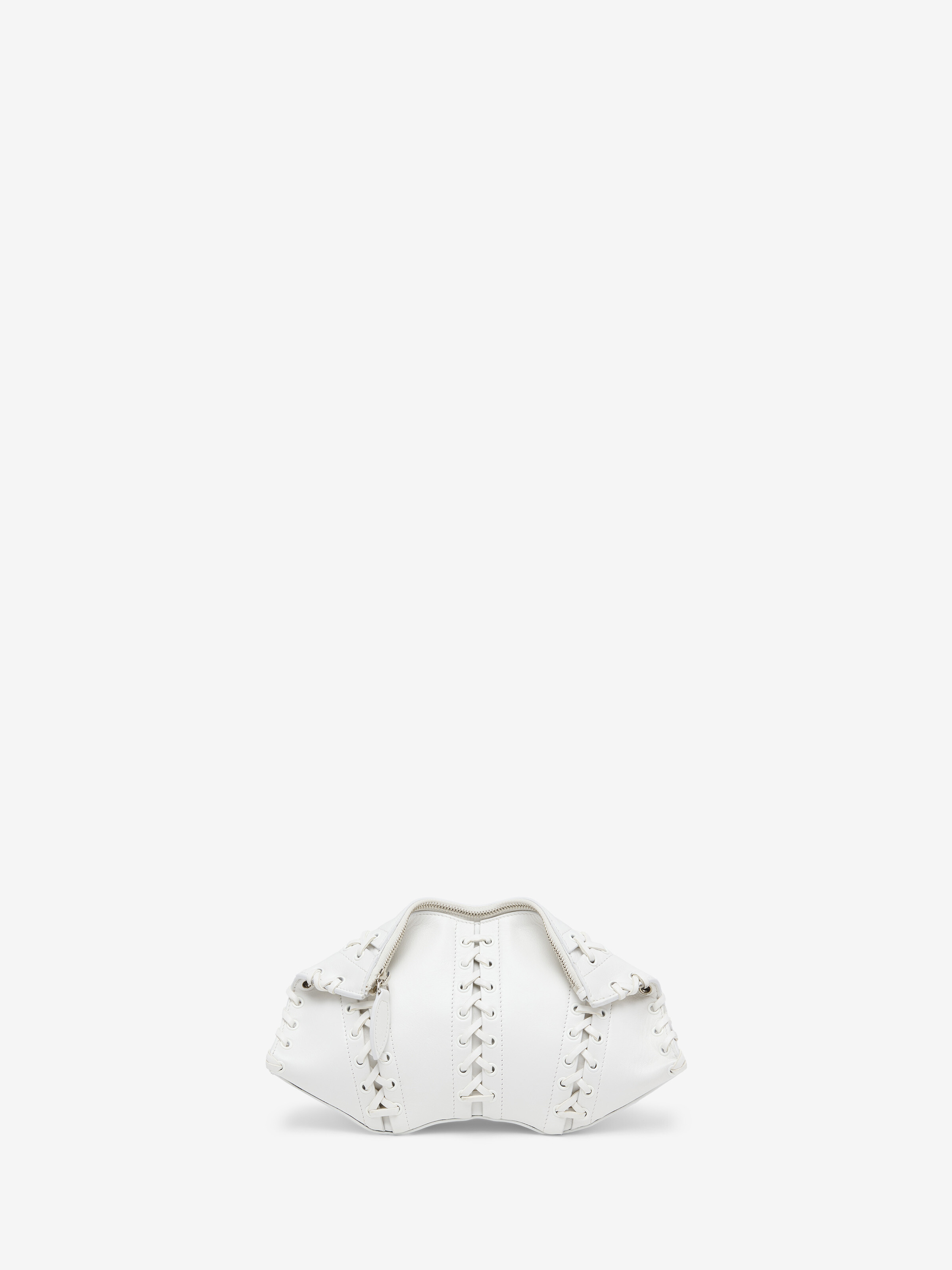 Women's Manta Clutch in White in Calf Leather | Alexander McQueen - image 1
