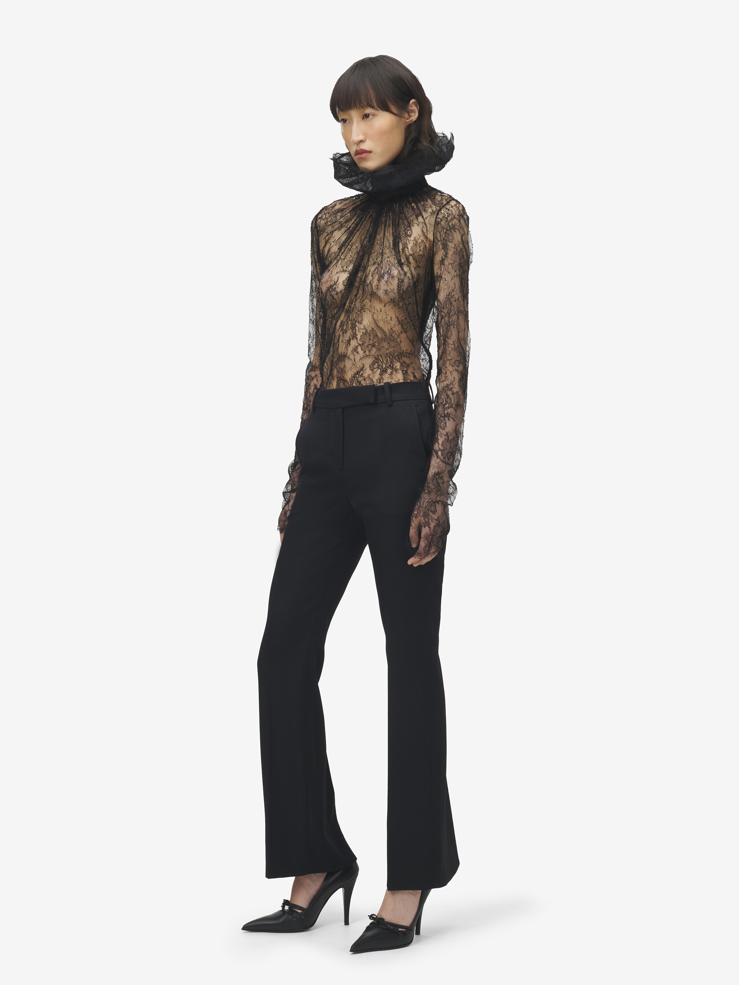 Pantalon habillé pour Femme en Noir in 100% Laine | Alexander McQueen - image 3