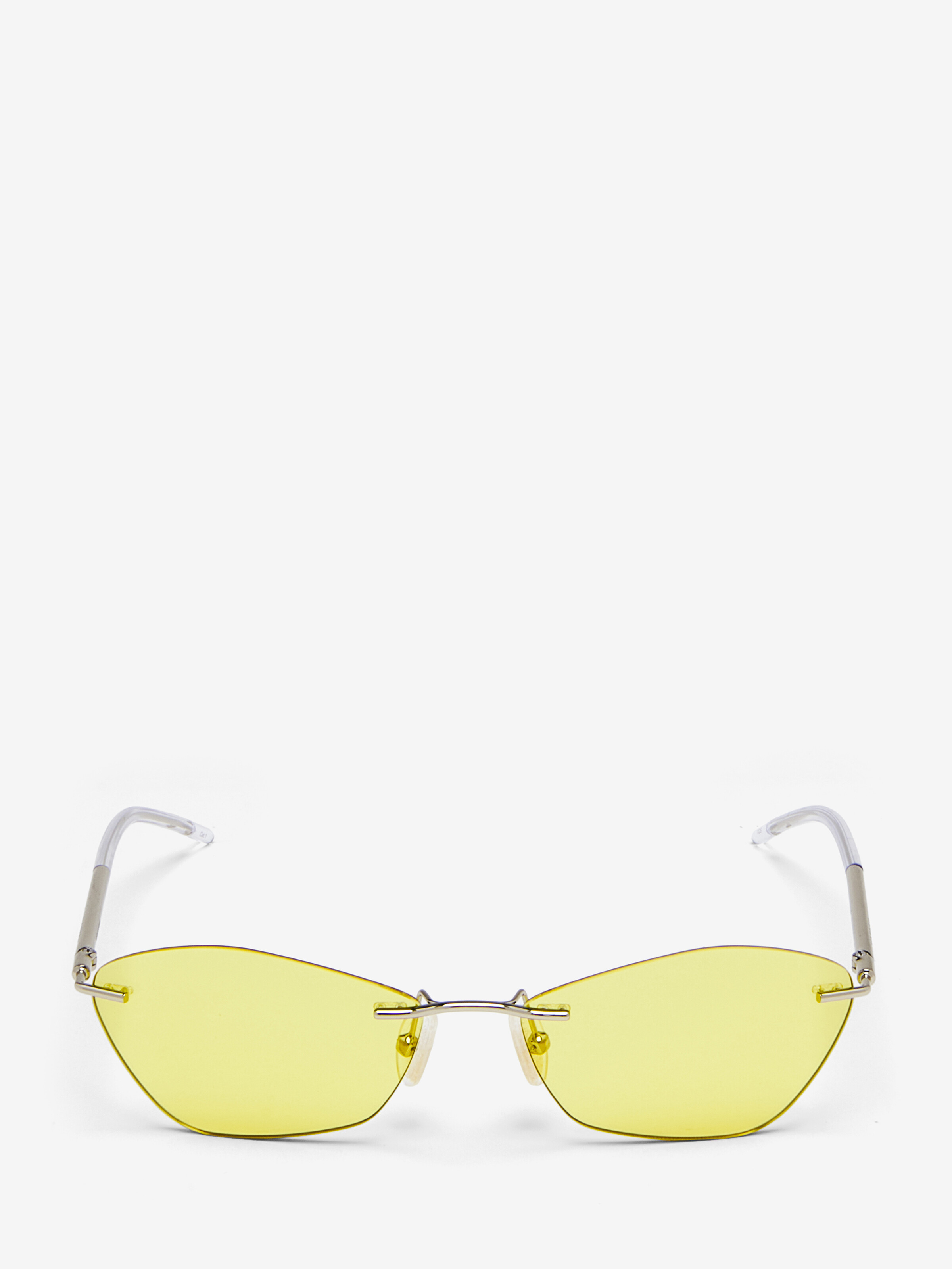 Lunettes de soleil fines T-Bar en Jaune in Métal | Alexander McQueen - image 1