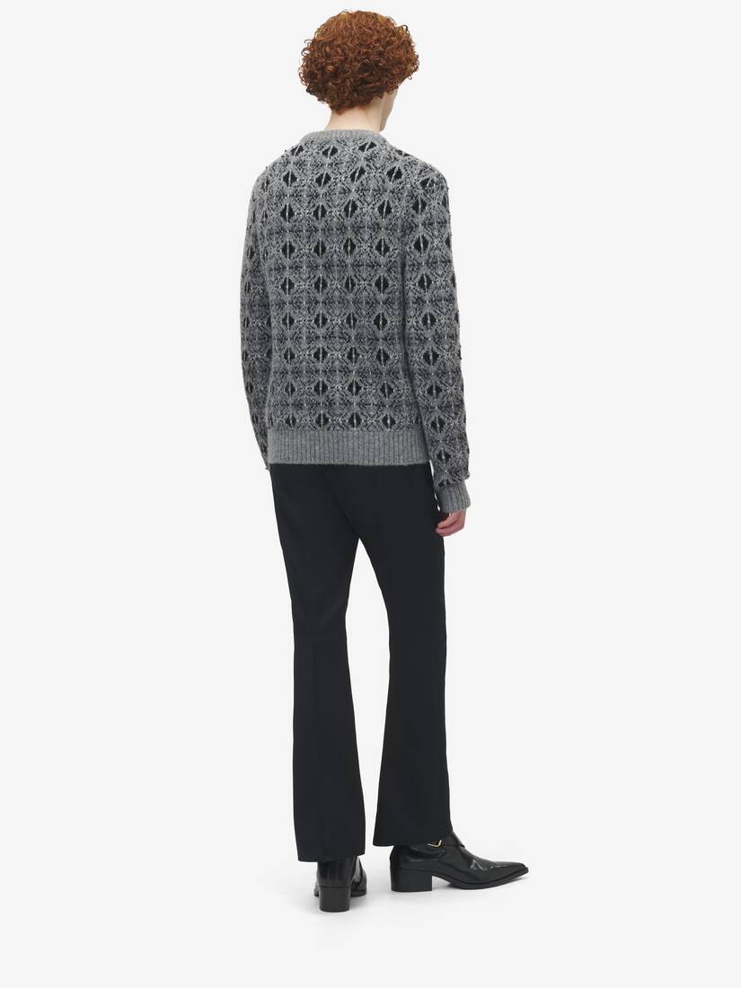Distressed Skull Fair Isle Jumper