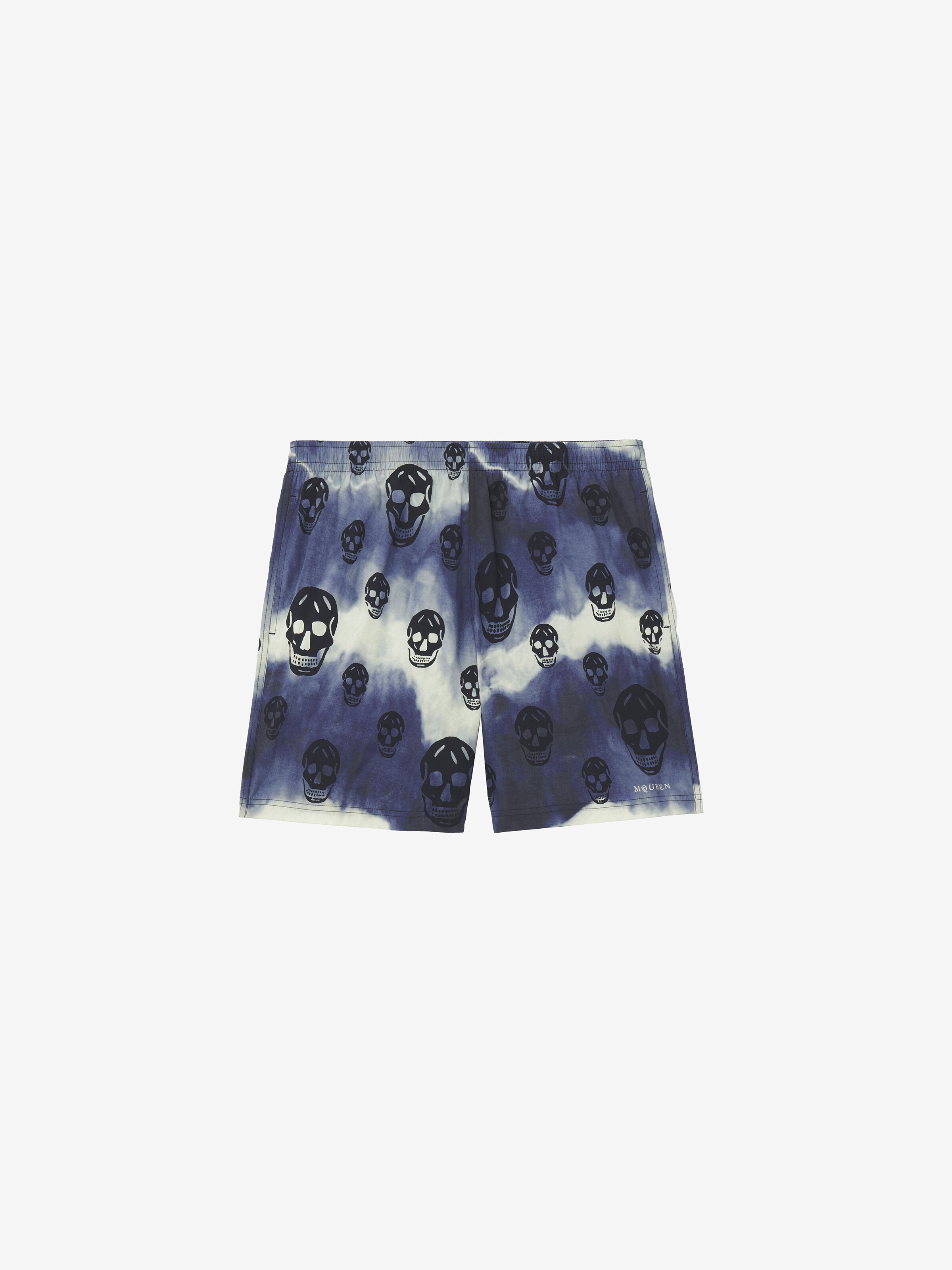 Short de bain Skull dégradé pour Homme en Marine/Noir in 100% Polyamide | Alexander McQueen - image 1