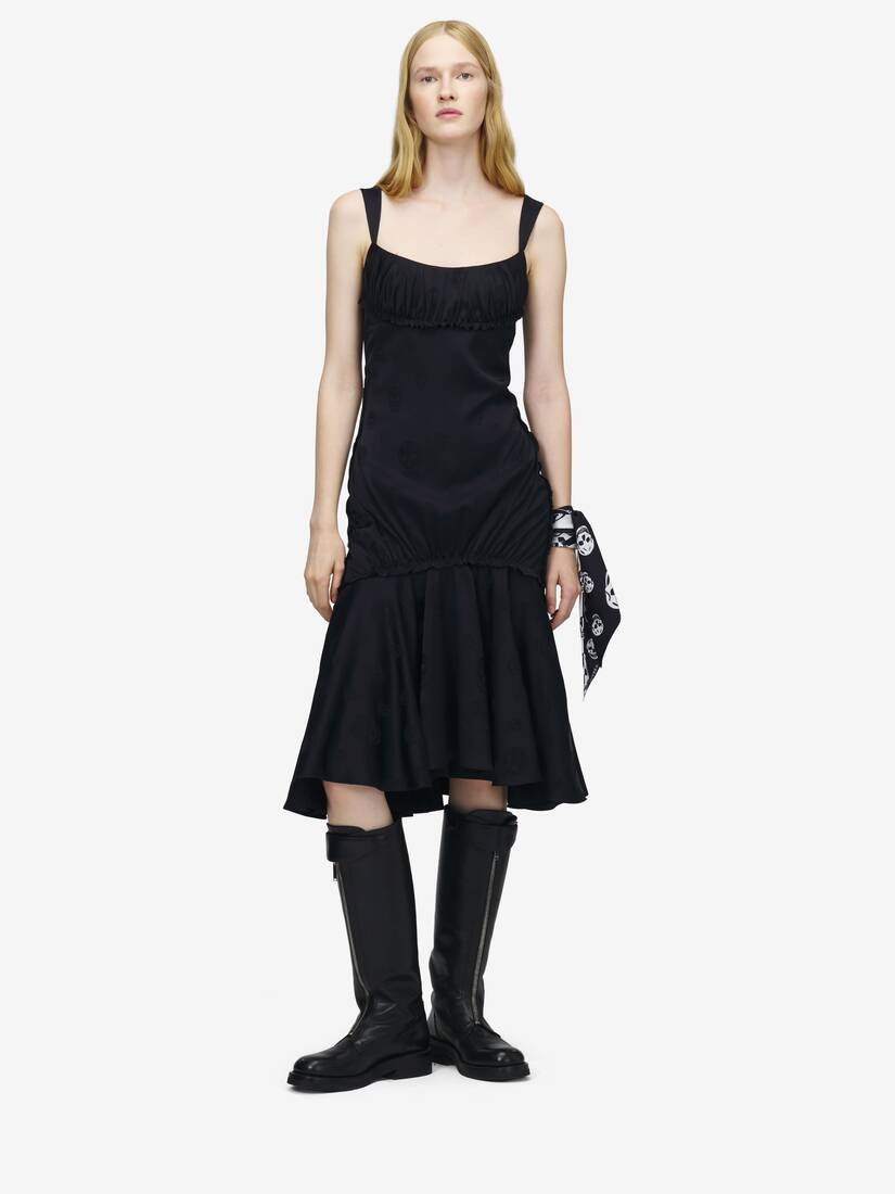 Skull Jacquard Midi Dress