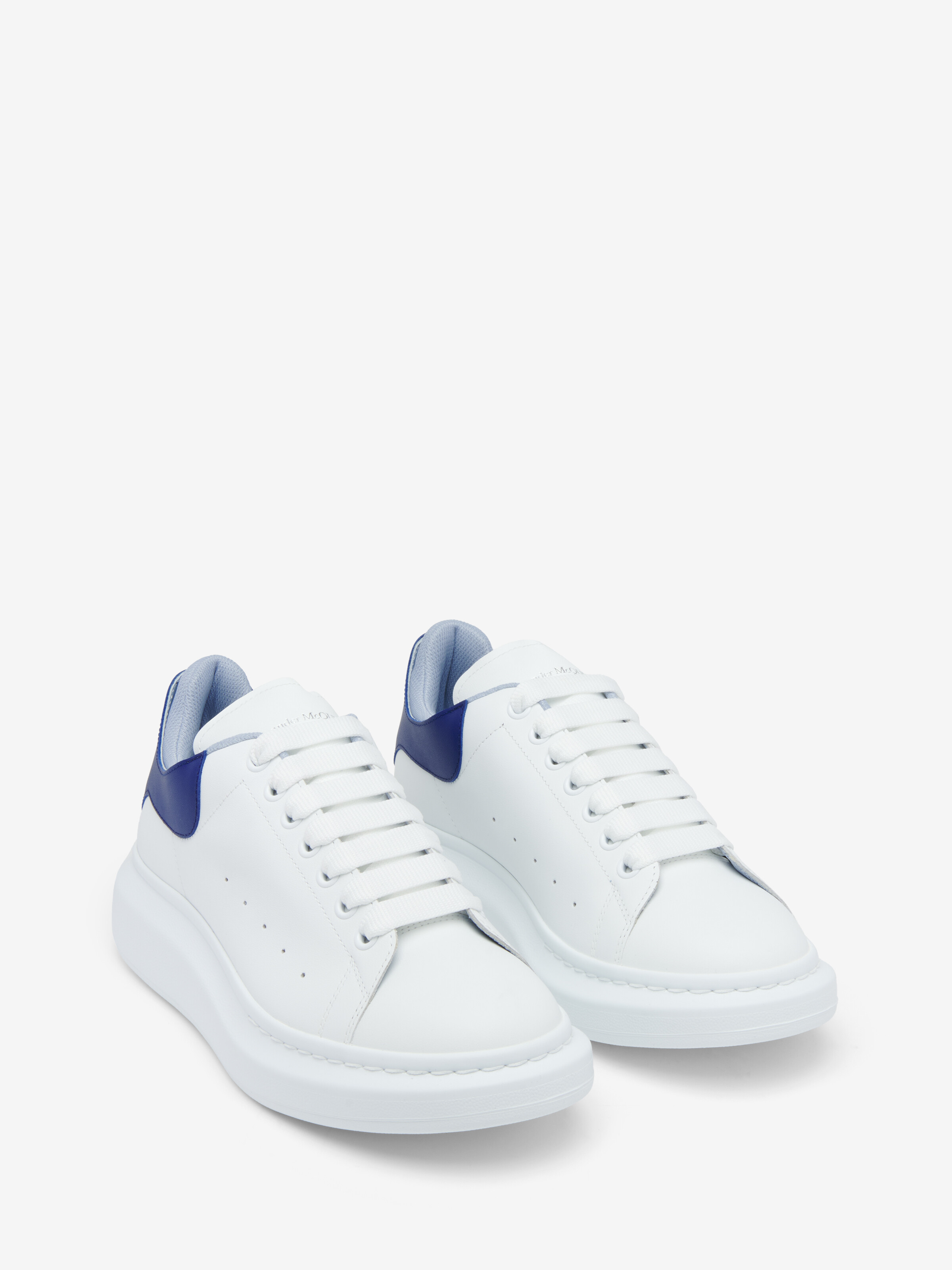 Sneakers Oversize pour Homme en Blanc/Bleu in Cuir de veau | Alexander McQueen - image 2