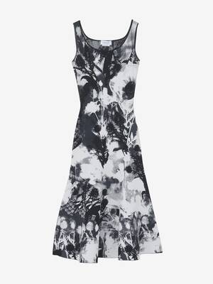 knee length dresses for ladies One-Shoulder Floral Maxi Dress with Belt Floral / 14 main image 0