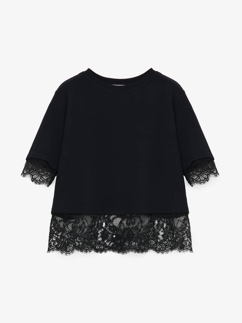 Lace Detail T-shirt | Alexander McQueen - image 2
