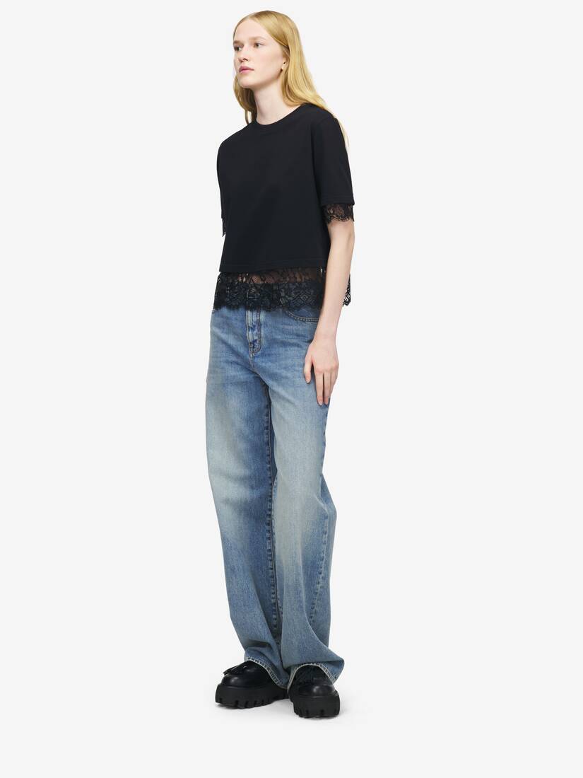 Lace Detail T-shirt | Alexander McQueen - image 2