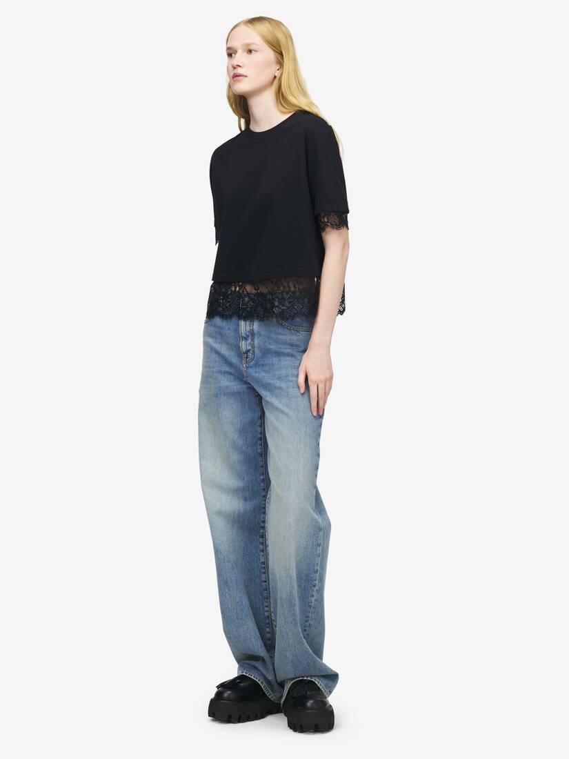 Lace Detail T-shirt | Alexander McQueen - image 2
