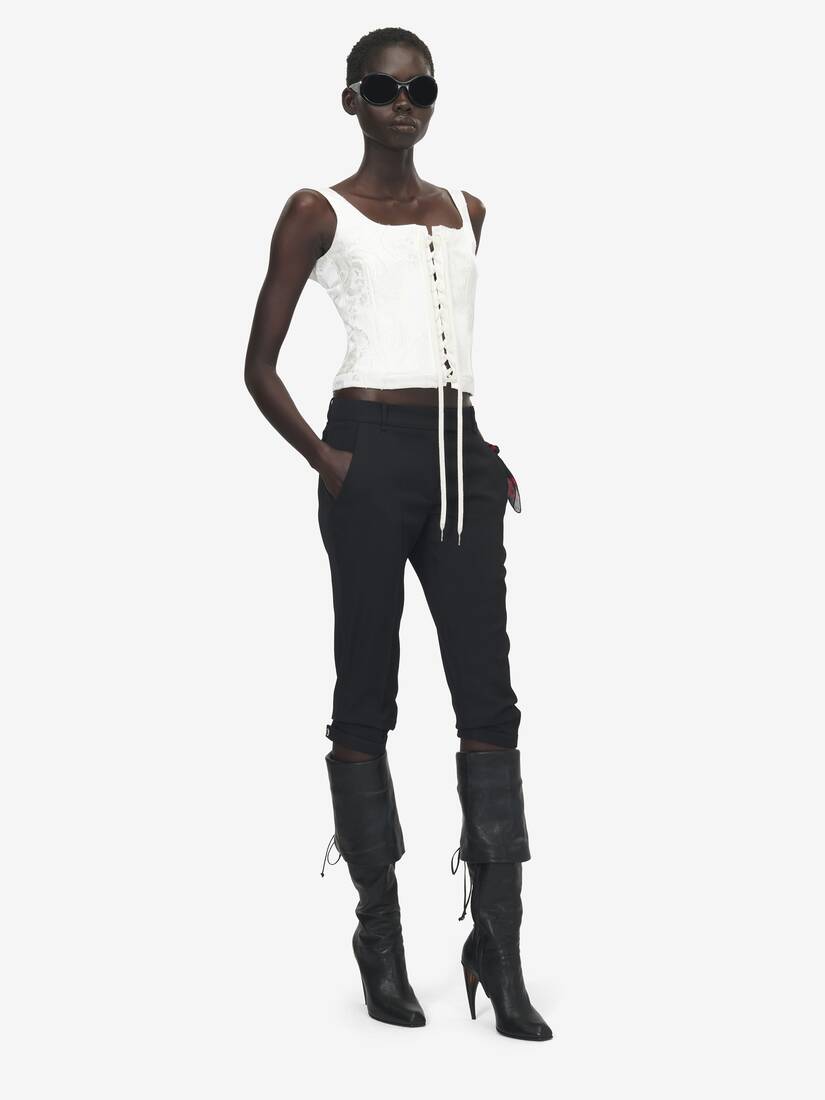 Fil Coupé Floral Corset Top | Alexander McQueen - image 2