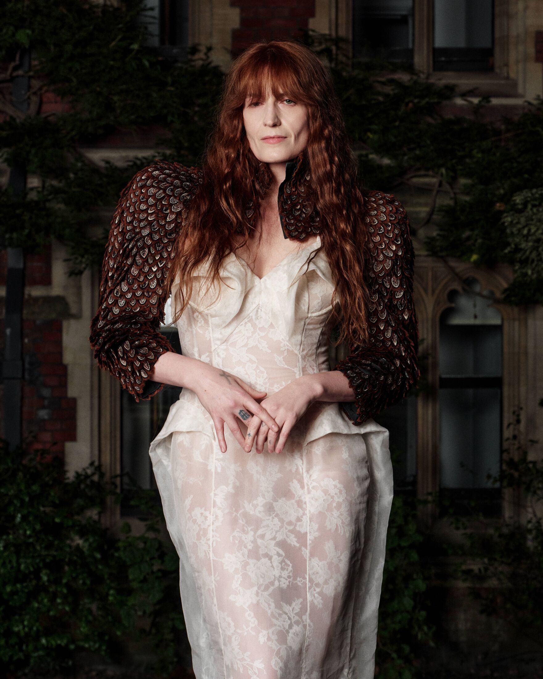 Florence Welsh in Alexander McQueen