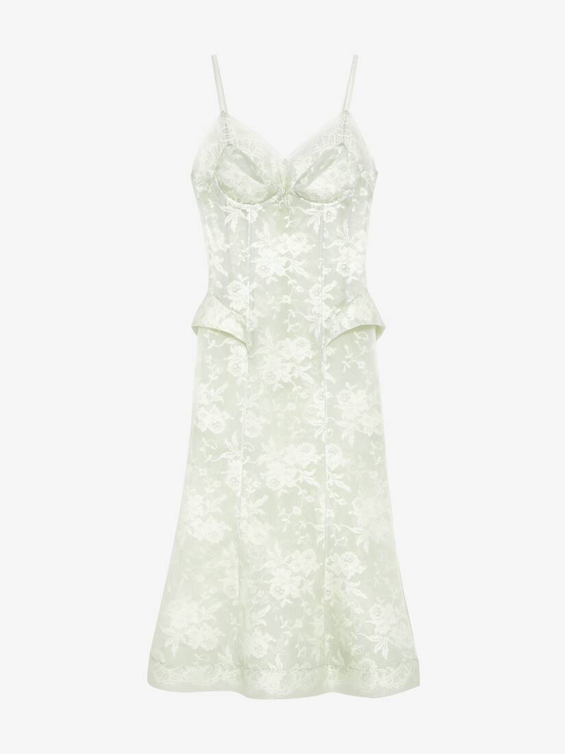 Floral Lace Midi Dress | Alexander McQueen - image 1