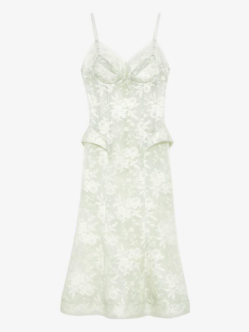 Floral Lace Midi Dress | Alexander McQueen - image 1