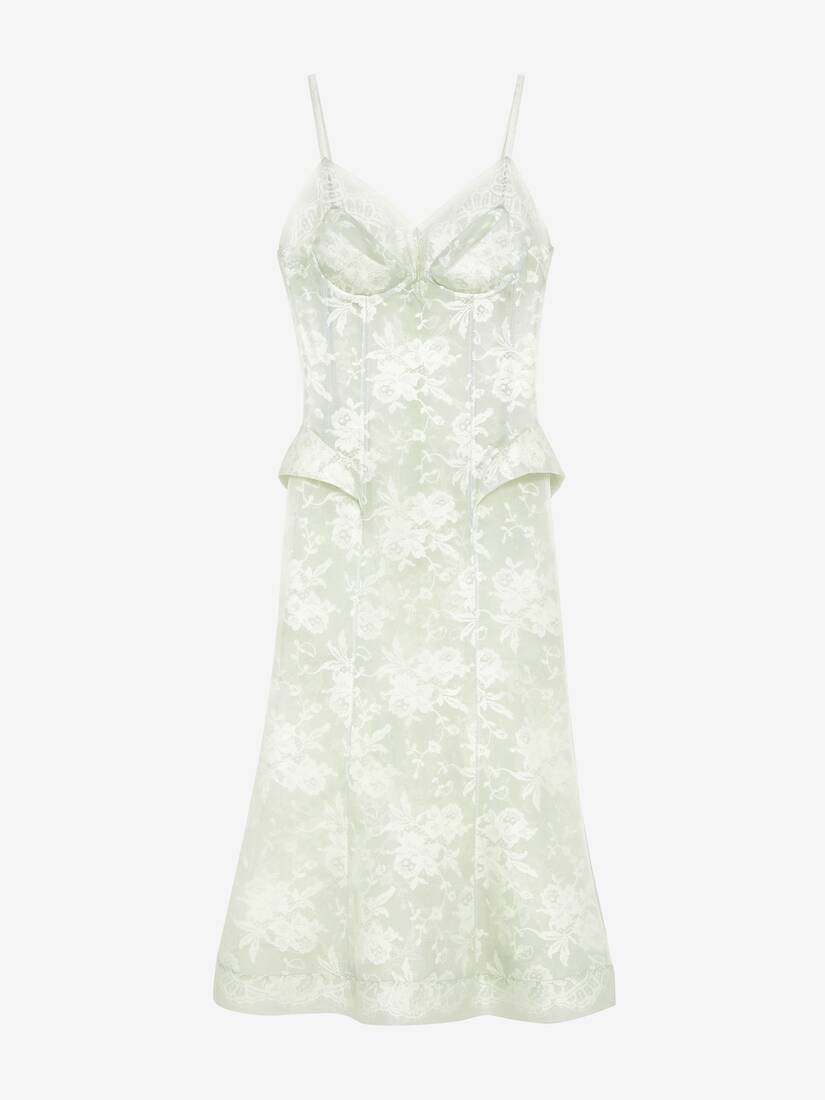 Floral Lace Midi Dress | Alexander McQueen - image 1