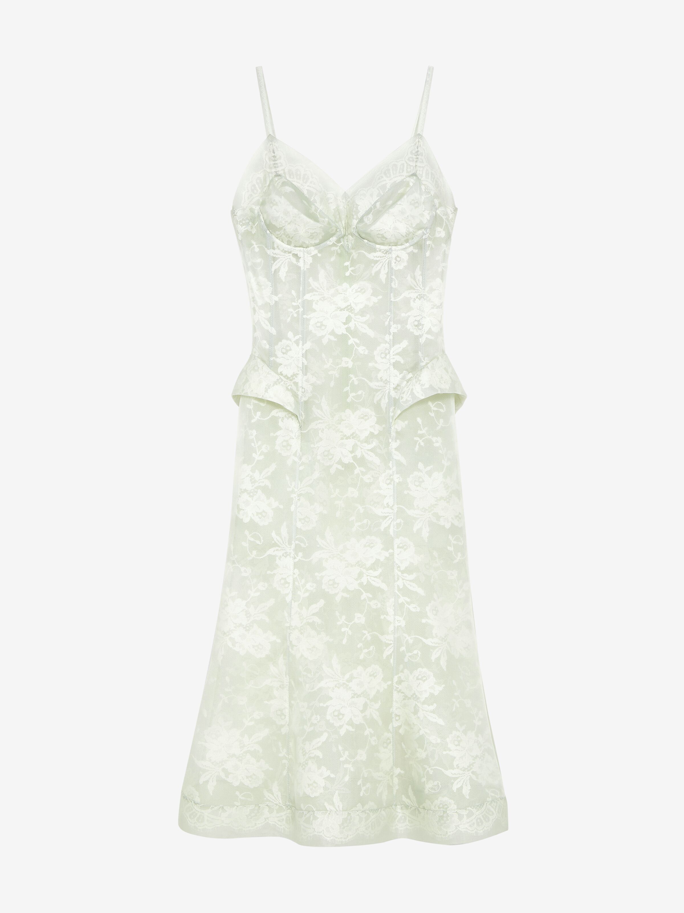 Alexander McQueen Floral Lace Midi Dress