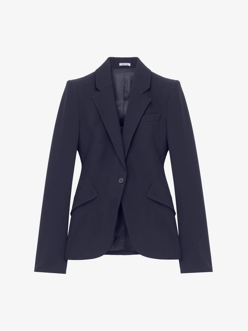Veste À Boutonnage Simple En Crêpe | Alexander McQueen - image 1
