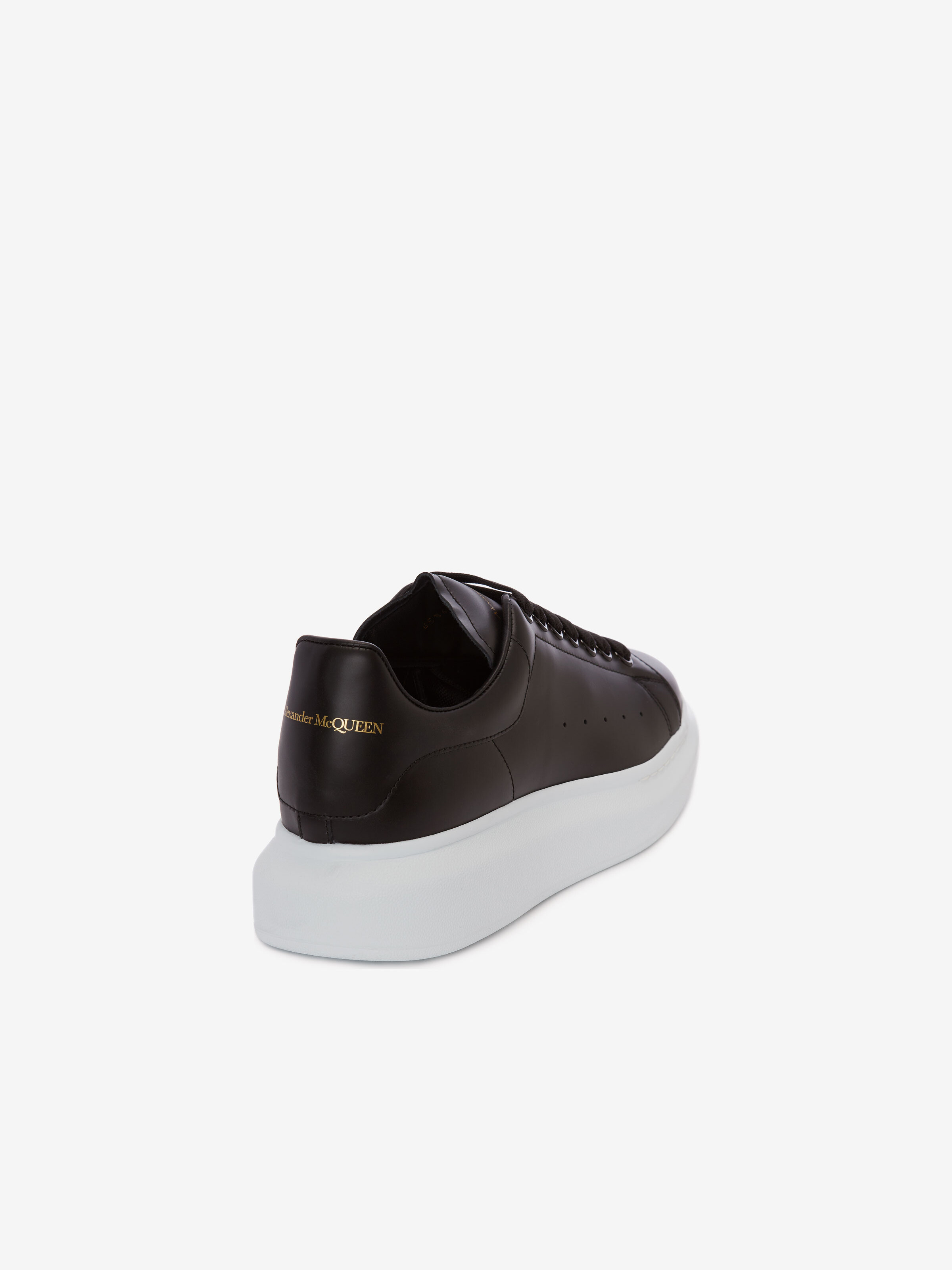 Men's Oversized Sneaker in Black in Calf Leather | Alexander McQueen - image 3