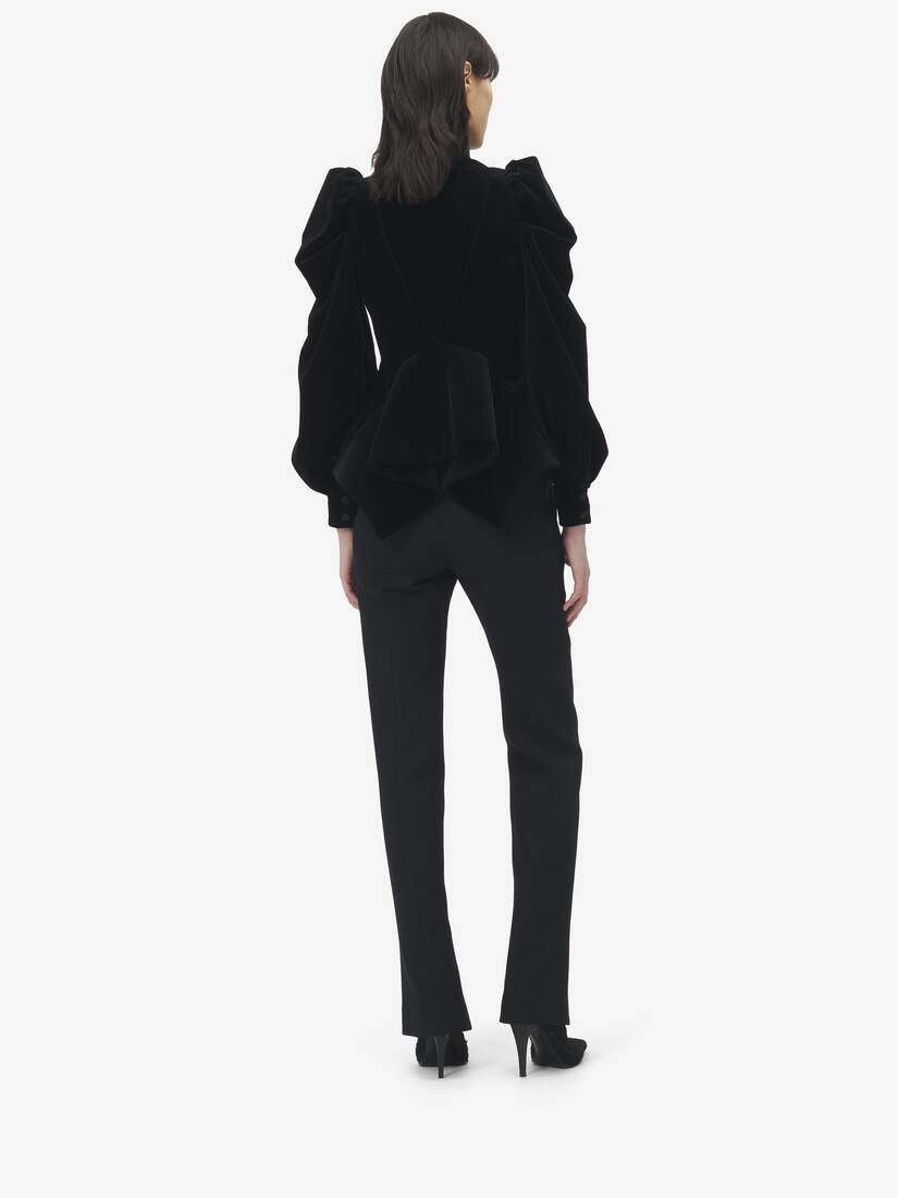Samtjacke mit Einsätzen
