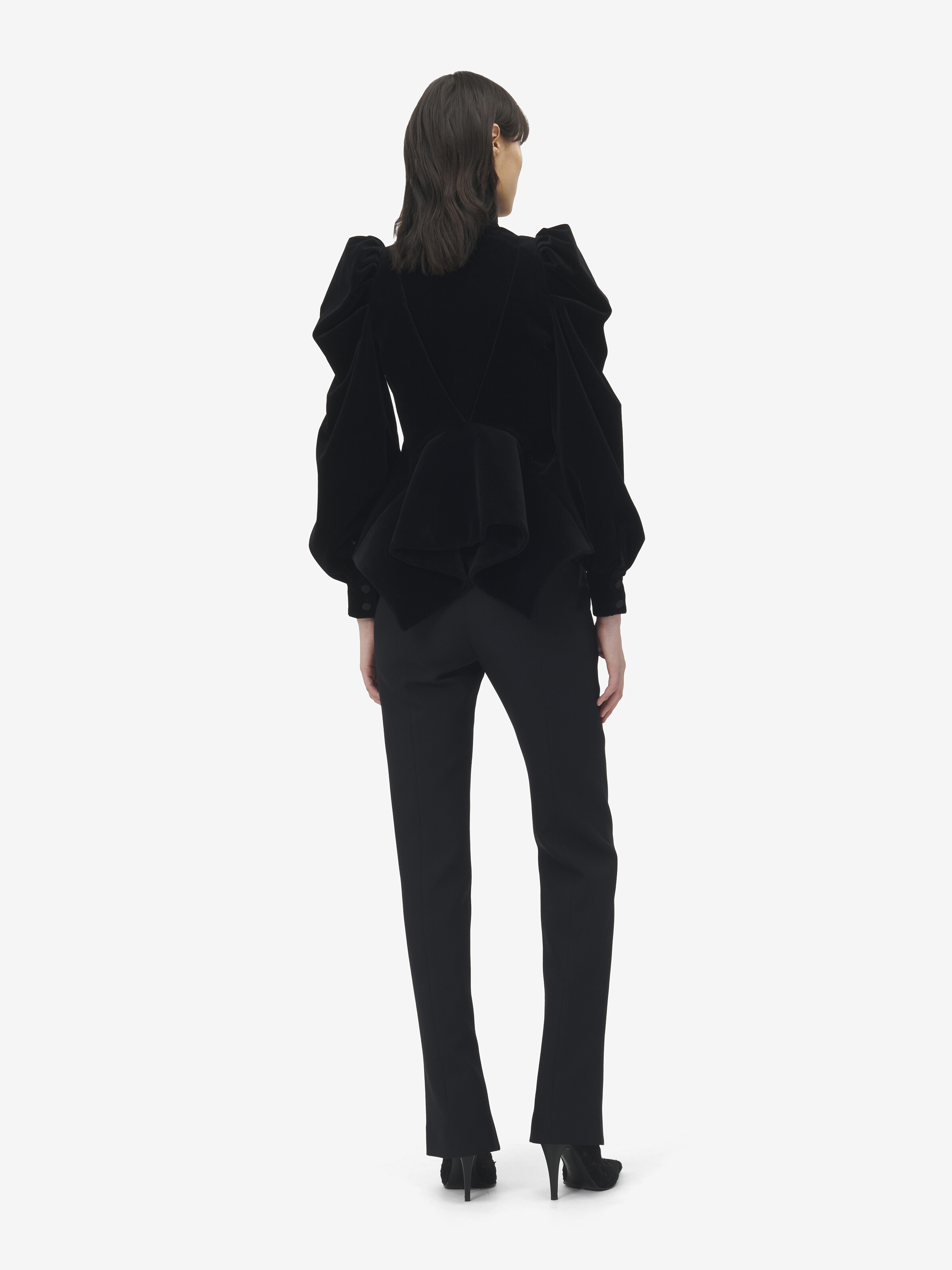 Veste à empiècements en velours