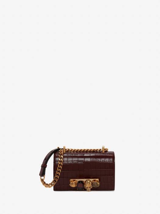 Women's Mini Jewelled Satchel in Green | Alexander McQueen US
