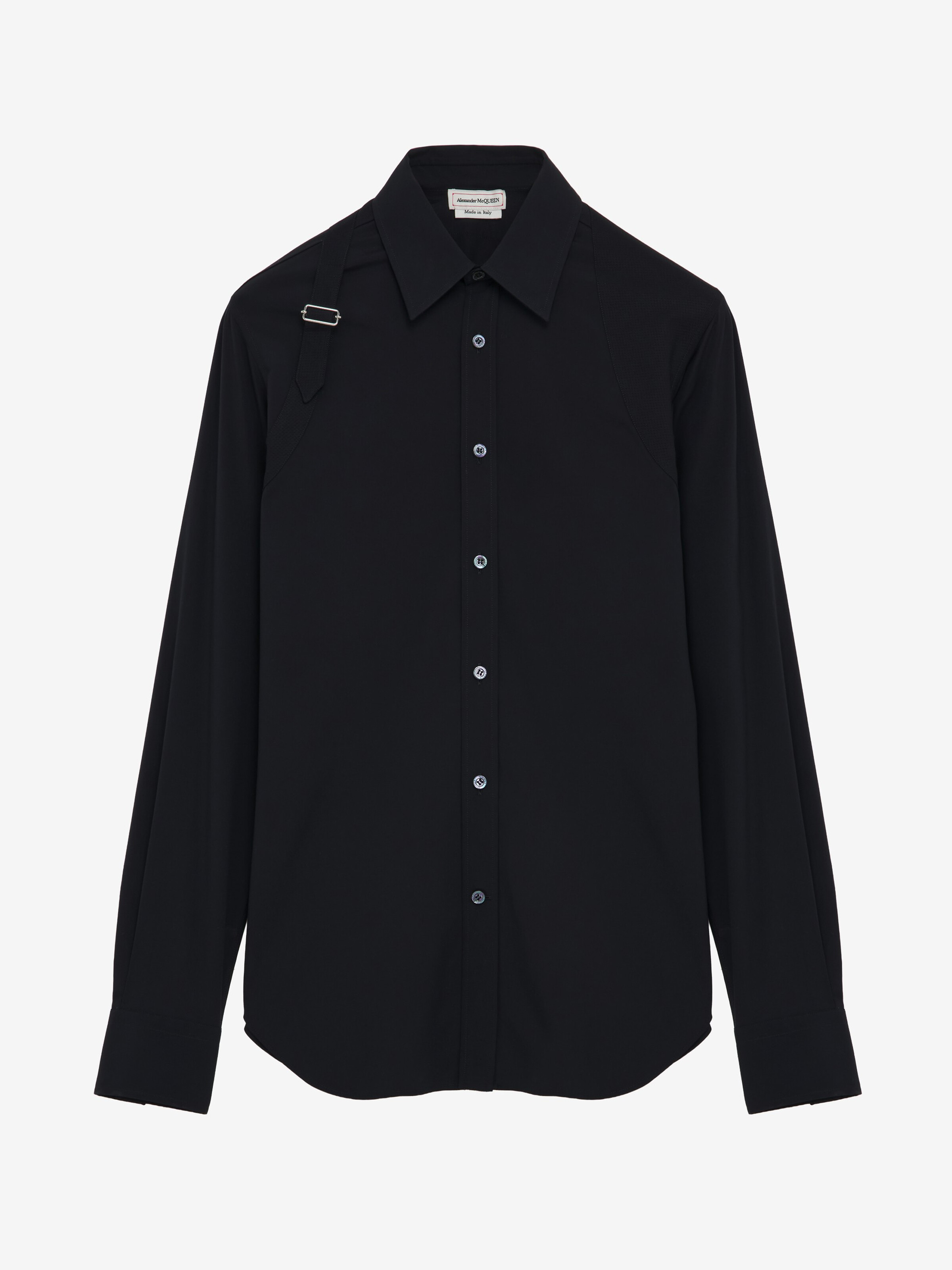 Men's Harness Shirt in Black in Fabric: 97% Cotton, 3% Elastane, Details: 100% Cotton | Alexander McQueen - image 1