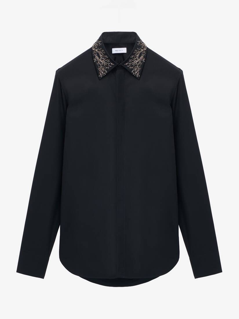Chemise À Col Brodé «&nbsp;Tree Of Life&nbsp;» | Alexander McQueen - image 1