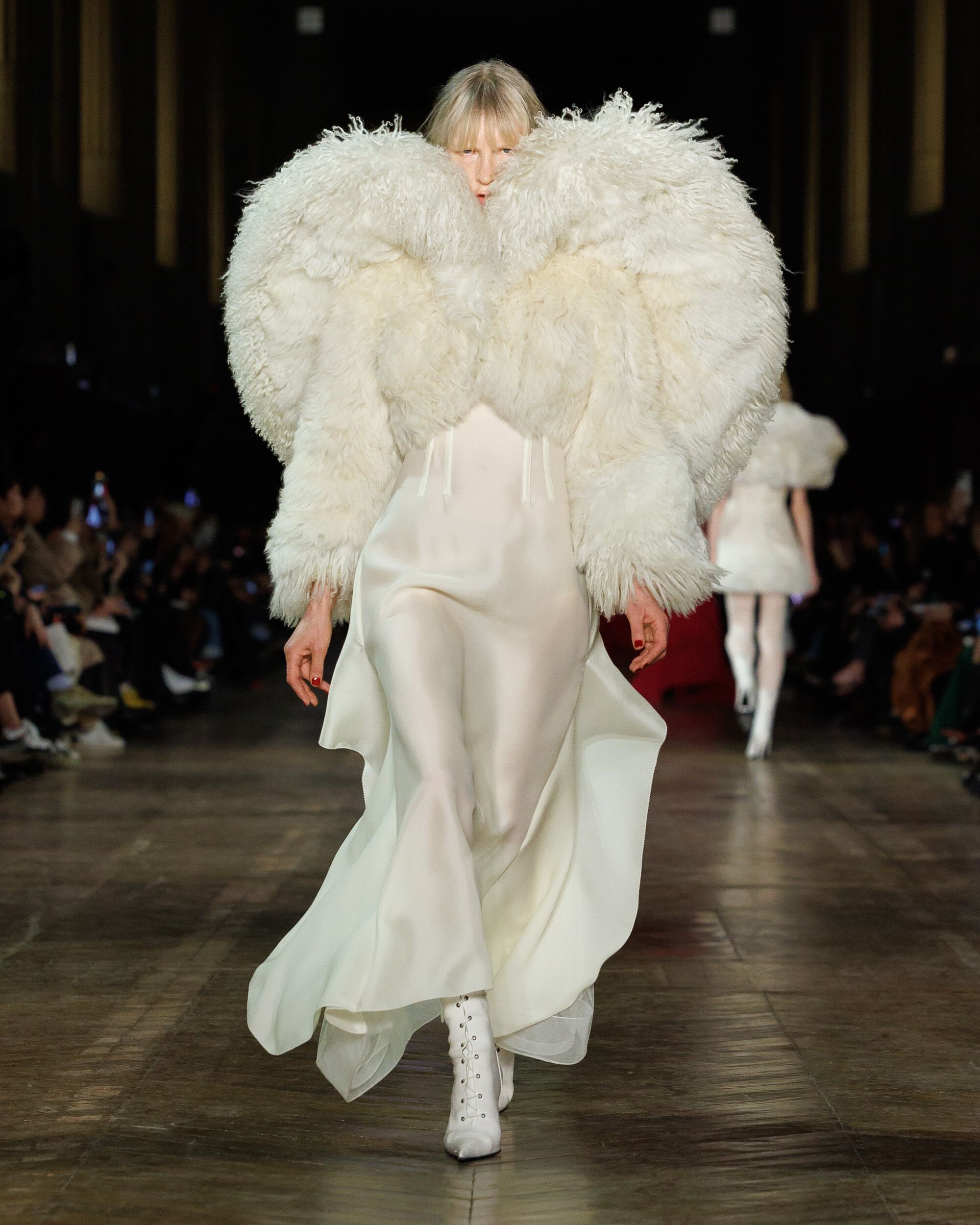 Model on runway at McQueen Autumn Winter 2025 Show