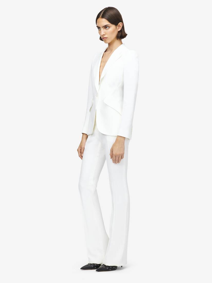 Peak Shoulder Leaf Crepe Jacket | Alexander McQueen - image 3