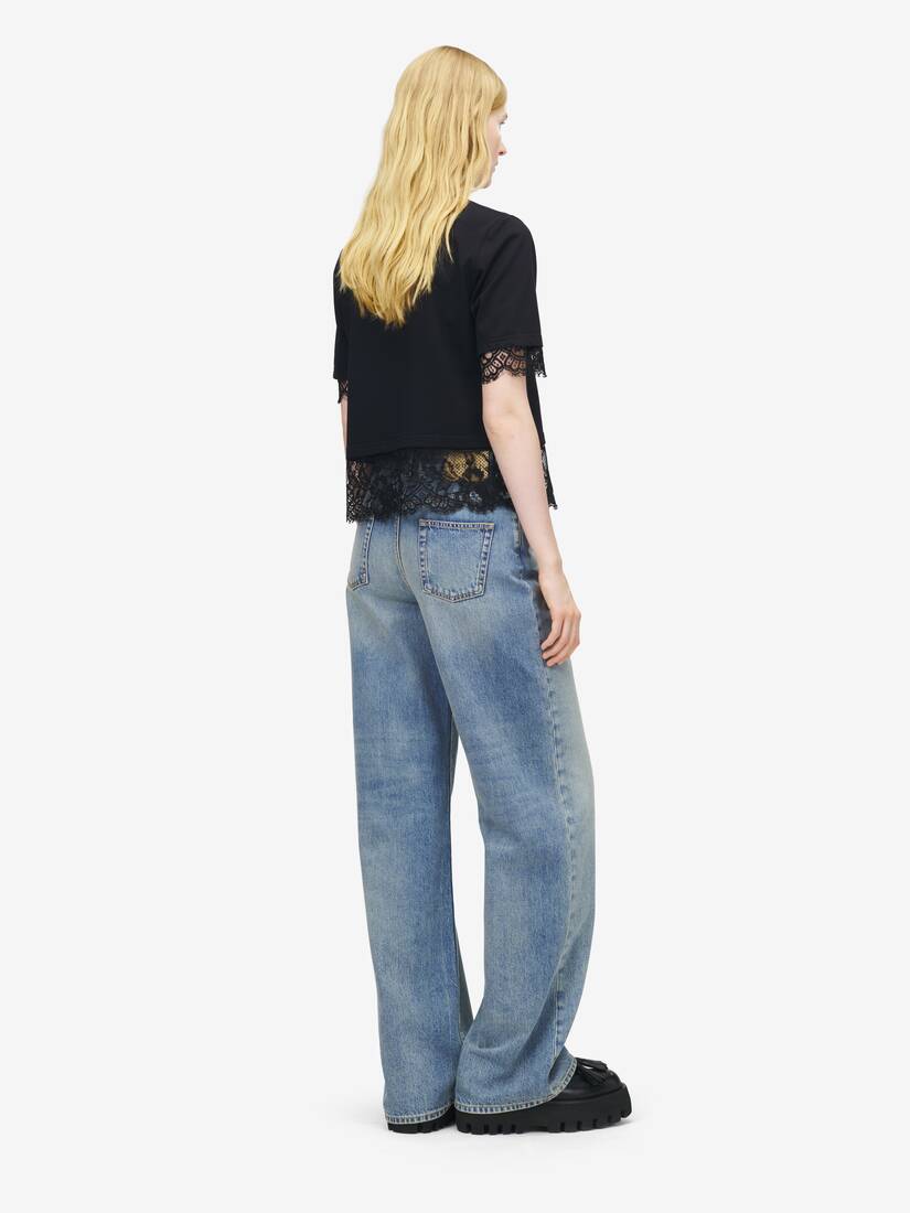 Lace Detail T-shirt | Alexander McQueen - image 5