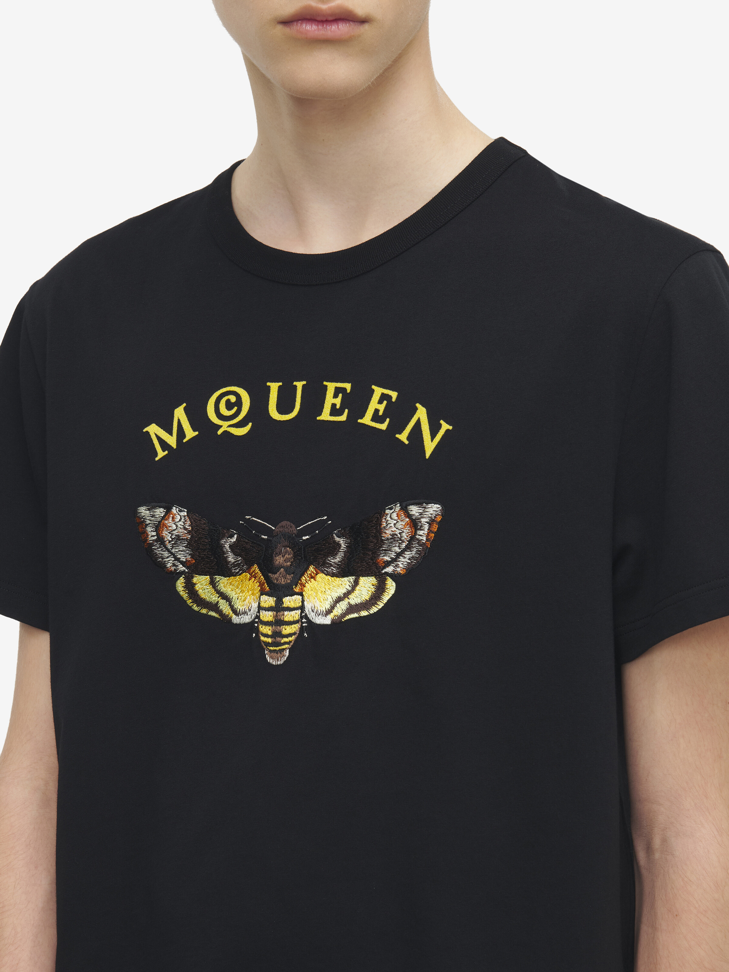 飞蛾刺绣标志T恤 in 100% 棉 | Alexander McQueen - image 5