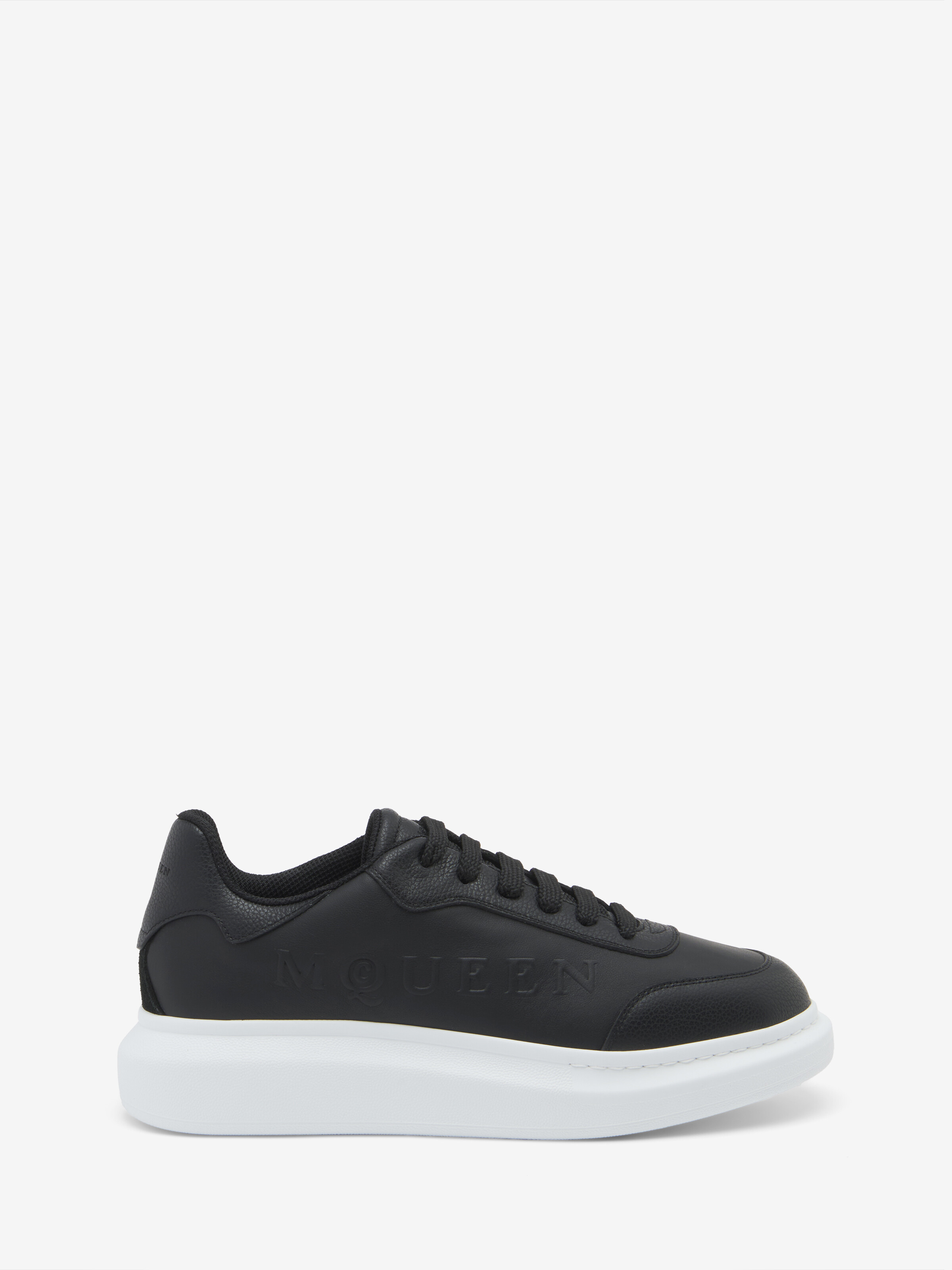 Men's McQueen Oversized Sneaker in Black in Calf Leather | Alexander McQueen - image 1