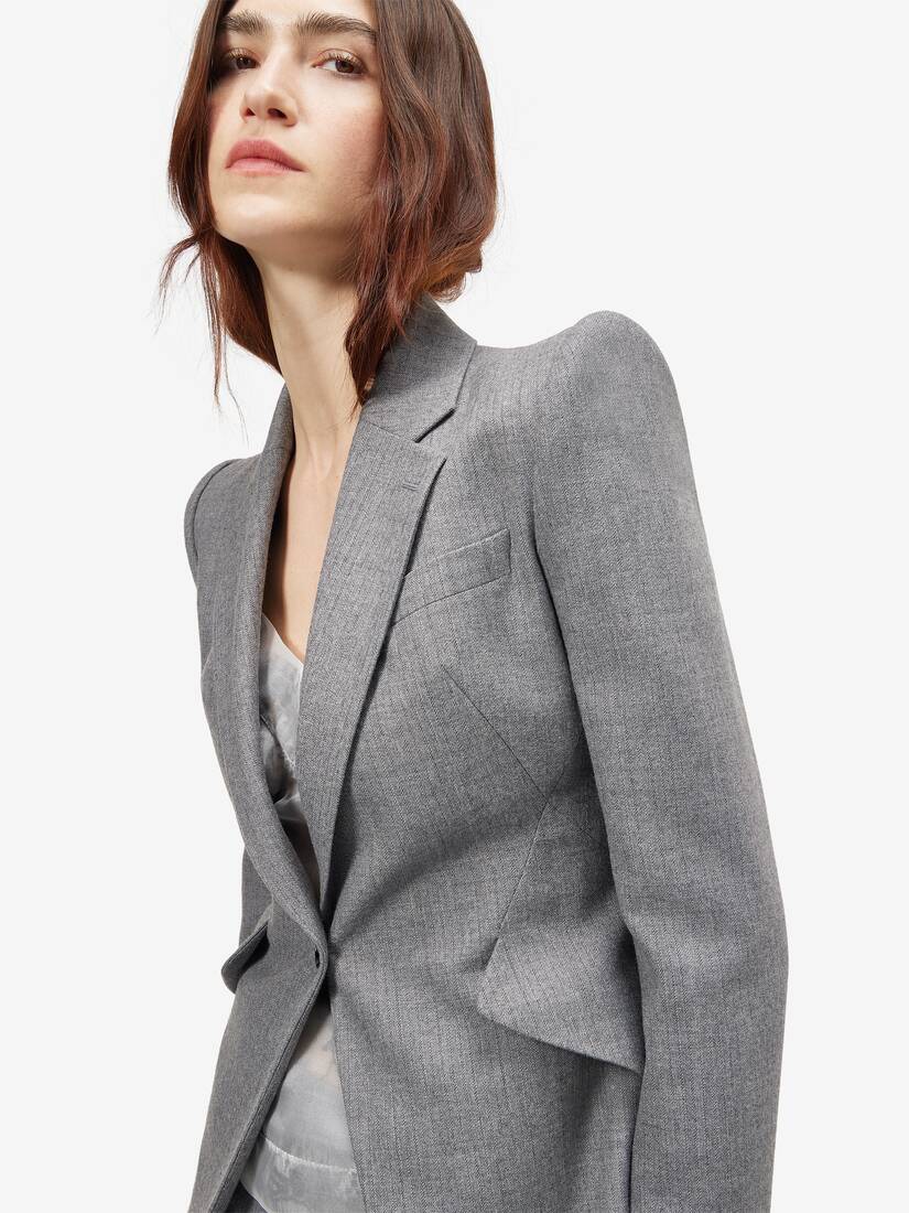 Wool Pinstripe Single-breasted Jacket | Alexander McQueen - image 5
