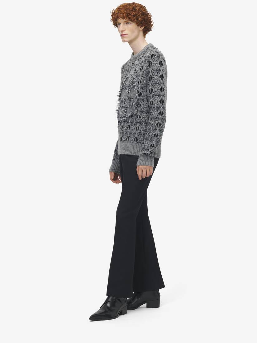 Distressed Skull Fair Isle Jumper