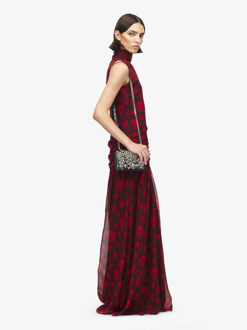 Skull Print Abendkleid | Alexander McQueen - image 3