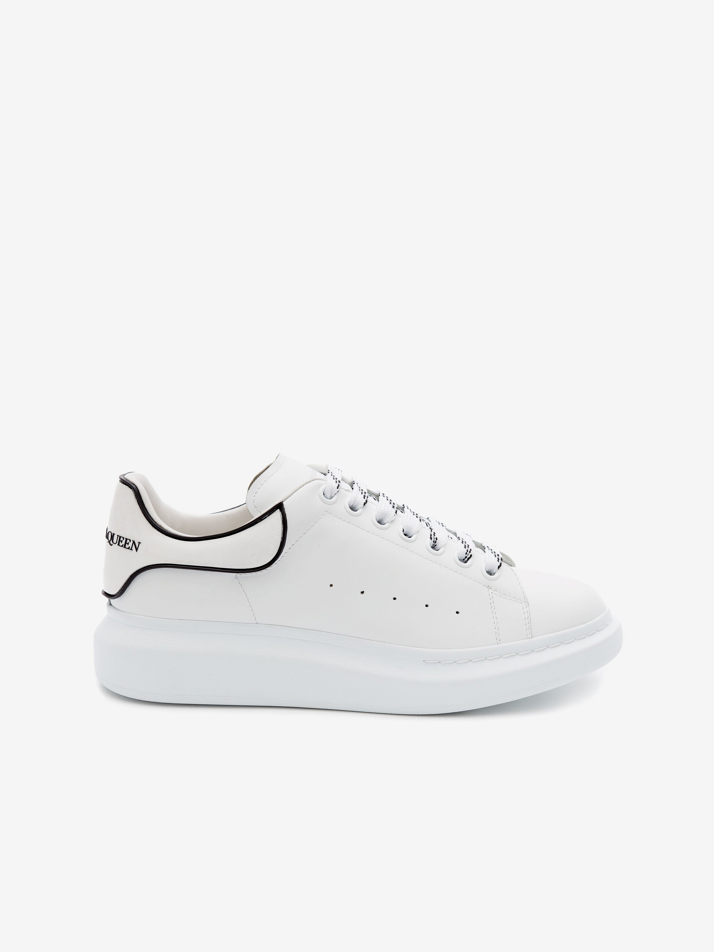 Sneakers Oversize pour Homme en Blanc/Noir in Cuir de veau | Alexander McQueen - image 1