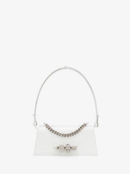 小物 ALEXANDER MCQUEEN jahxncho Women's Jewelled Shoulder Mini in White | McQueen US