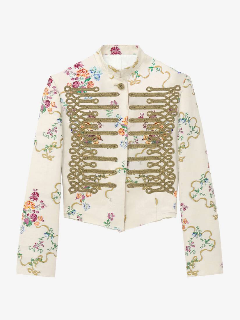 Frogging Embroidery Floral Jacket | Alexander McQueen - image 1